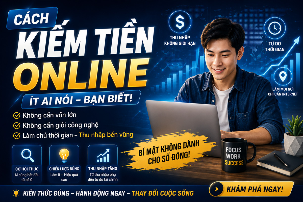 cách kiếm tiền online hiệu quả 2026 cùng thanh quê long an