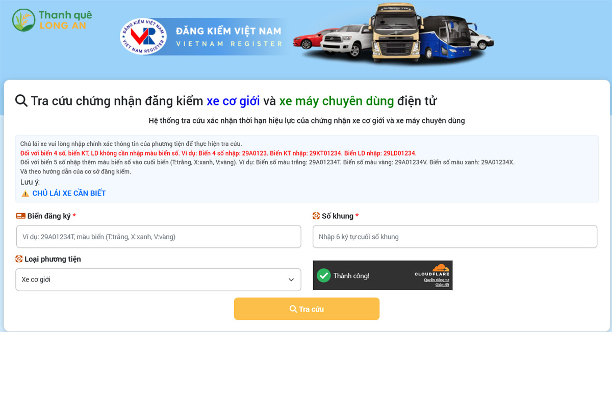 Cách kiểm tra đăng kiểm xe ô tô online