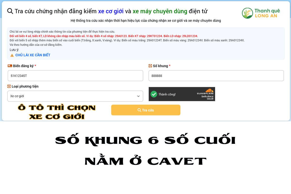 Cách nhập biển số khi tra cứu đăng kiểm ô tô